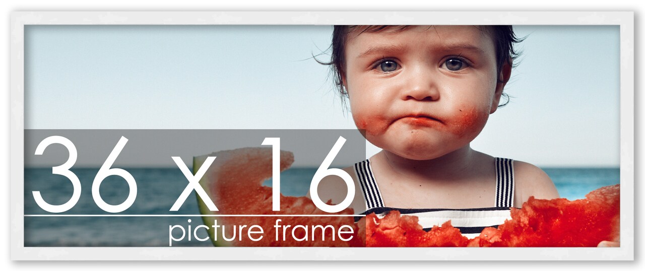 Panoramic Classic Modern White Frame - UV Acrylic, Foam Board Backing, Hanging Hardware